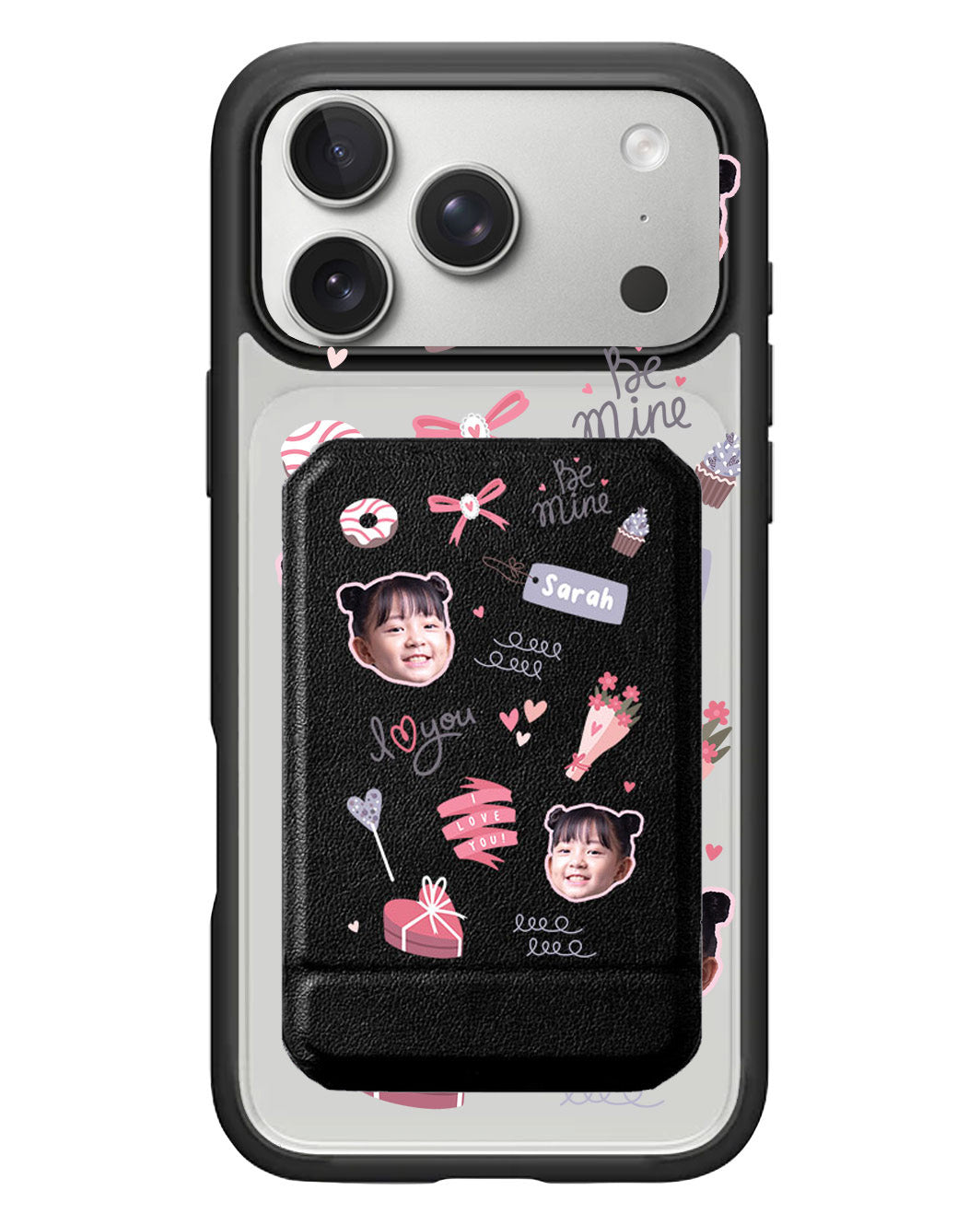 iPhone Magnetic Multifold Wallet - Face Grid Lovely
