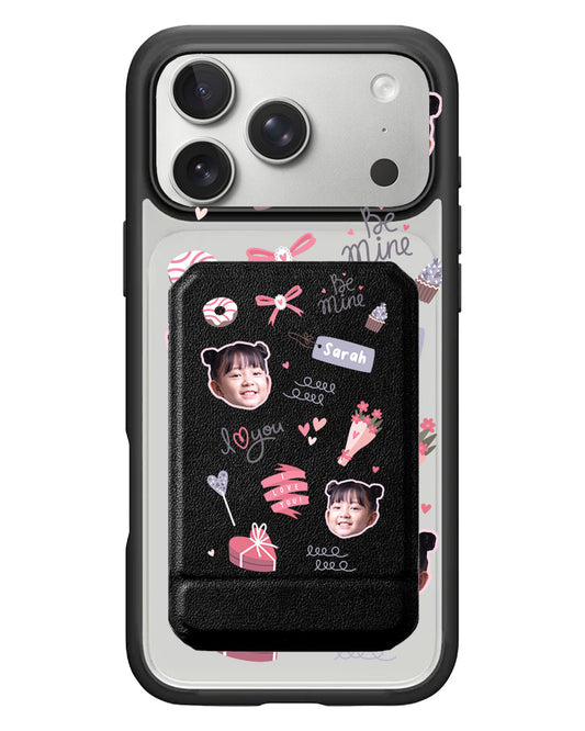 iPhone Magnetic Multifold Wallet - Face Grid Lovely