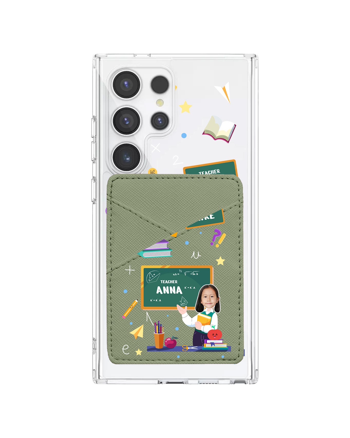 Android Phone Wallet Case - Face Grid Dream Teacher