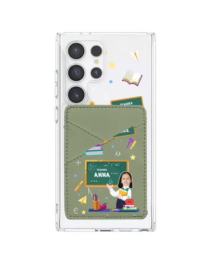 Android Phone Wallet Case - Face Grid Dream Teacher