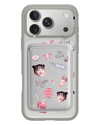 iPhone Magnetic Wallet Case - Face Grid Lovely