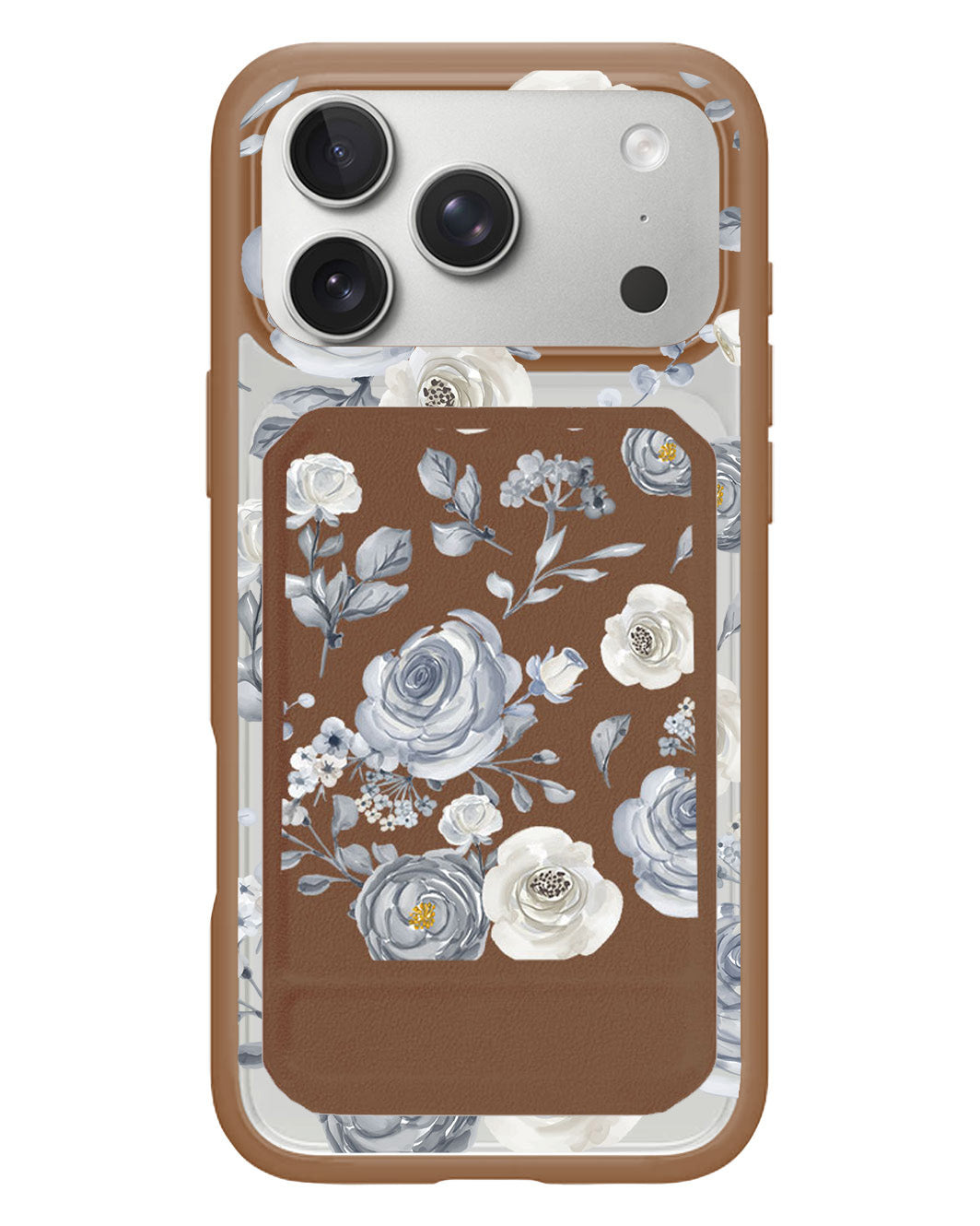 iPhone Magnetic Multifold Wallet - Blue Rose