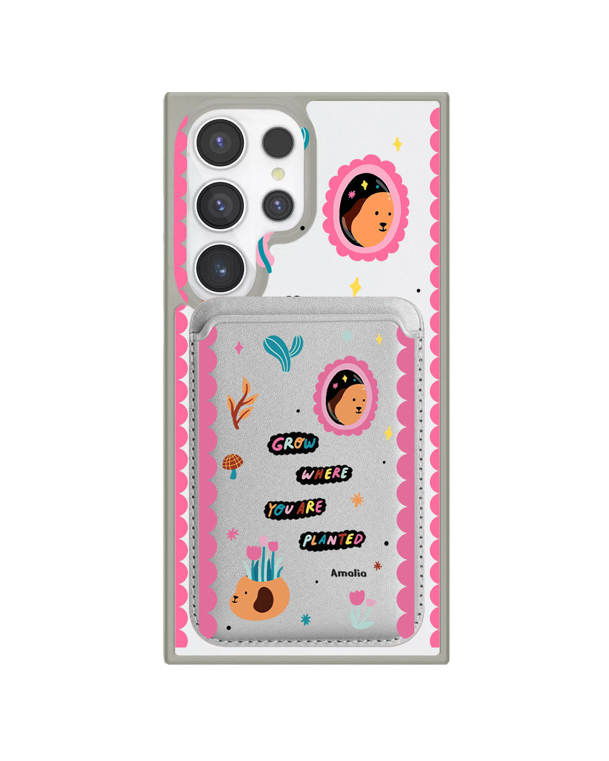 Android Magnetic Wallet Case - Grow Where You Are Planted
