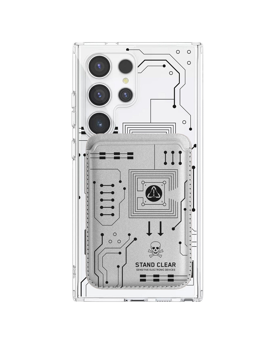 Android Magnetic Wallet Case - Circuit Black