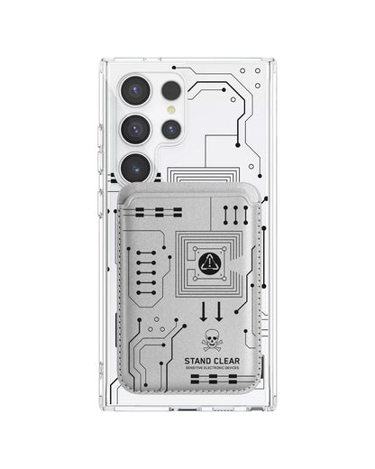 Android Magnetic Wallet Case - Circuit Black