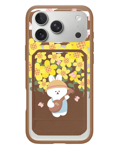 iPhone Magnetic Multifold Wallet - Bunny Ukulele