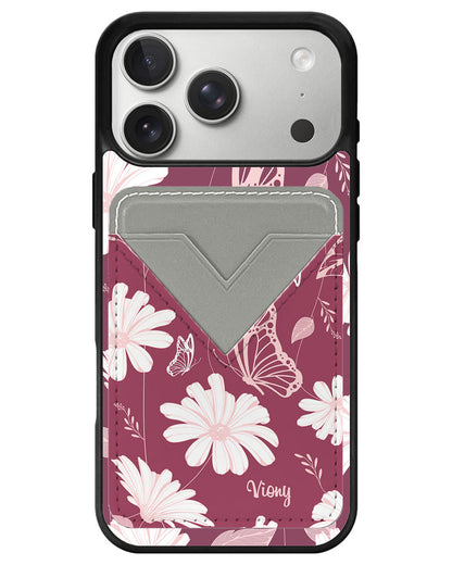 iPhone Avant Wallet Case - Butterfly & Daisy