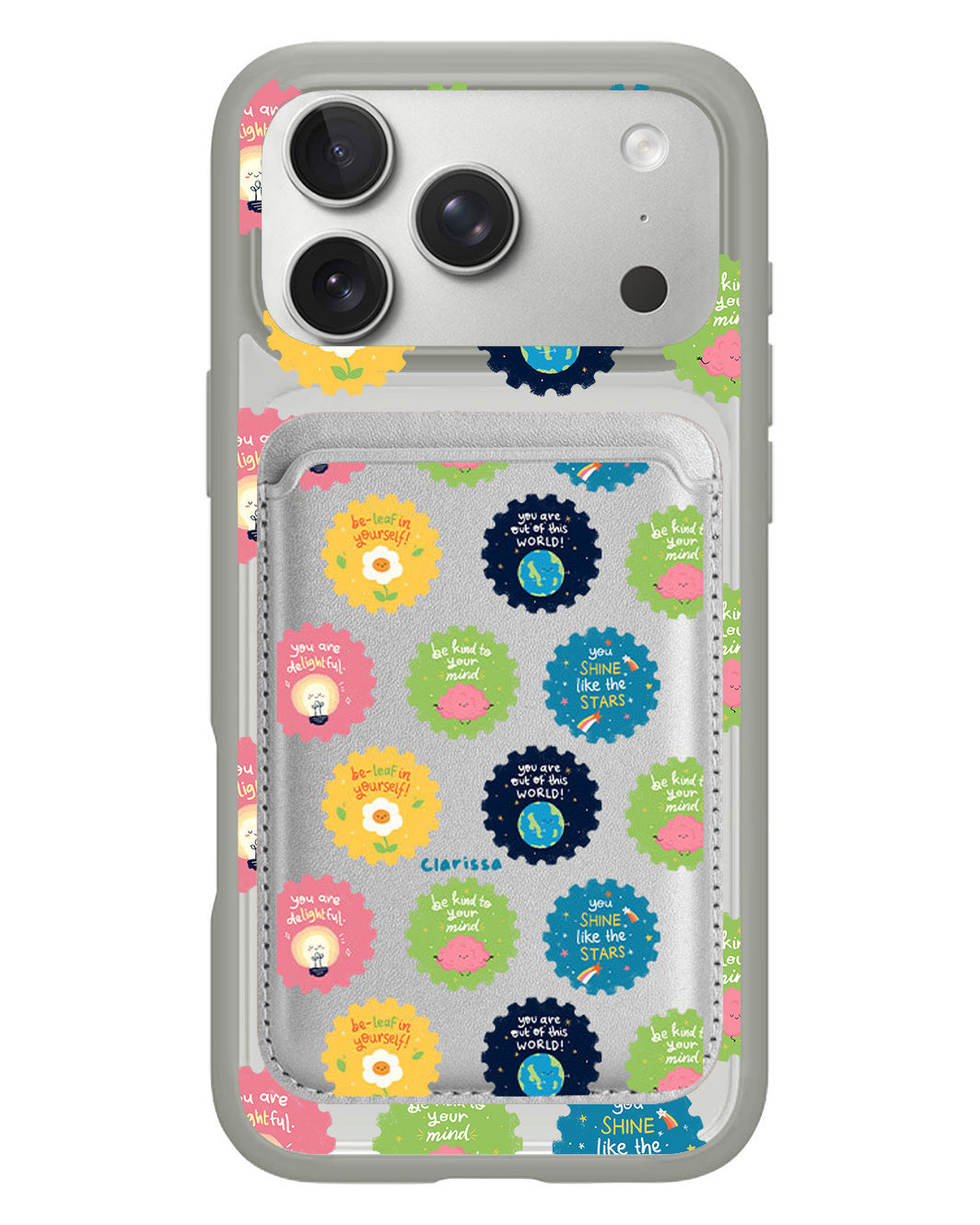 iPhone Magnetic Wallet Case - Quotes Stamps