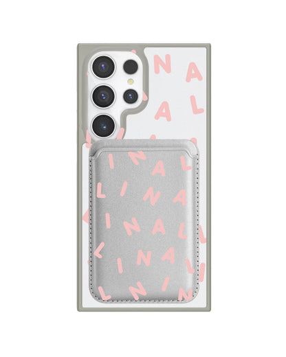 Android Magnetic Wallet Case - Monogram 2.0 Pink