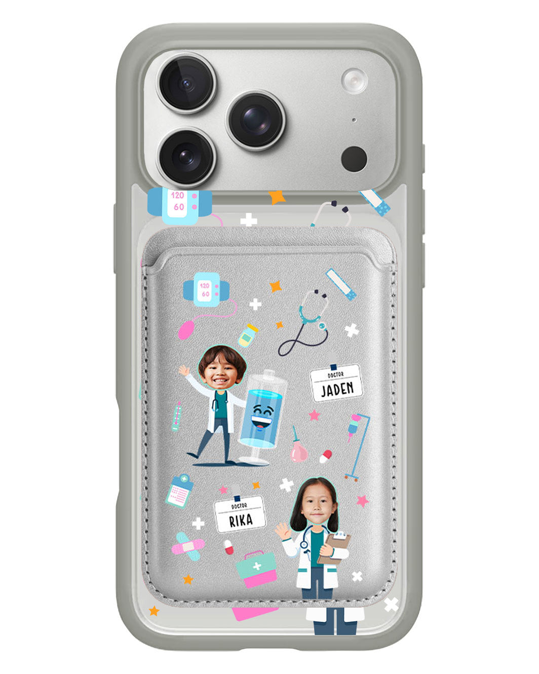 iPhone Magnetic Wallet Case - Face Grid Dream Doctor