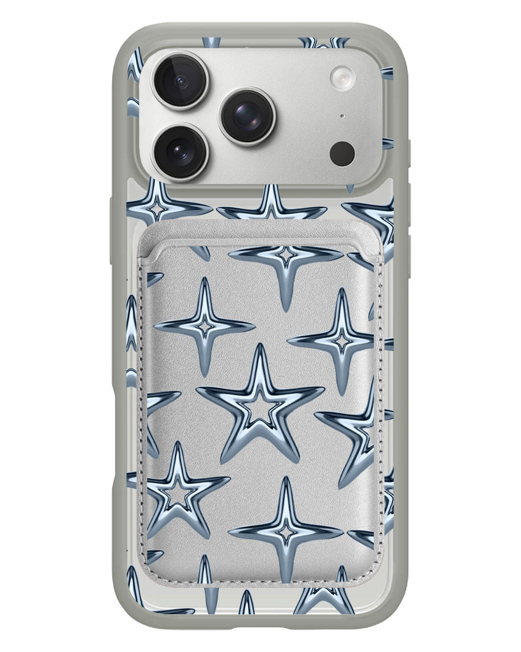 iPhone Magnetic Wallet Case - Chrome Star