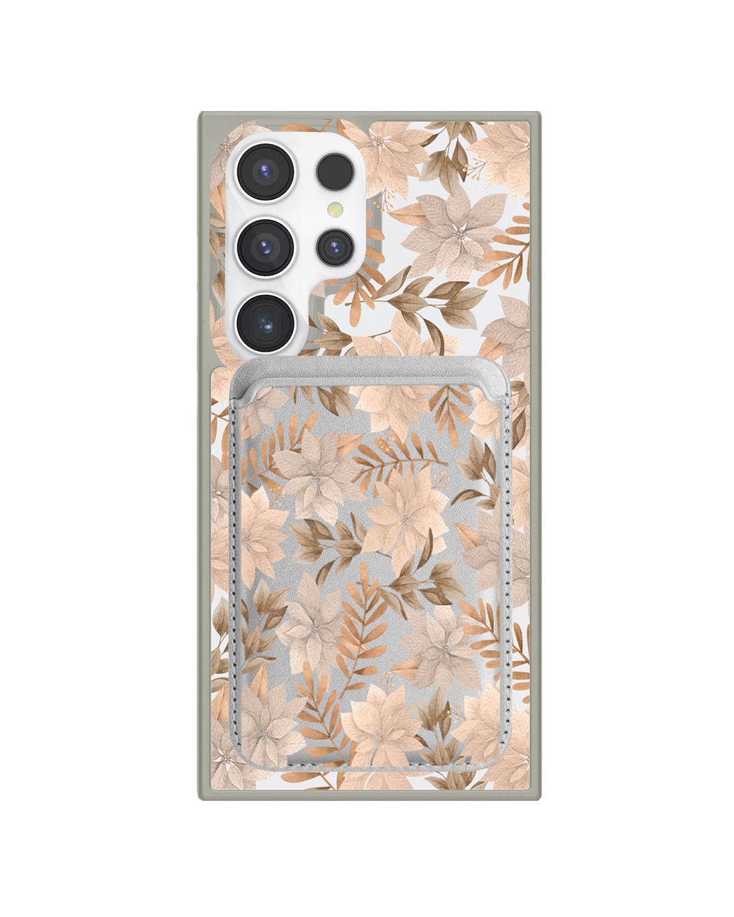 Android Magnetic Wallet Case - Rustic Lily