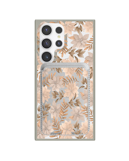 Android Magnetic Wallet Case - Rustic Lily