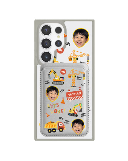 Android Magnetic Wallet Case - Face Grid Construction