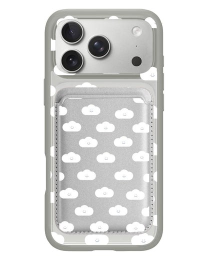 iPhone Magnetic Wallet Case - White Cloud