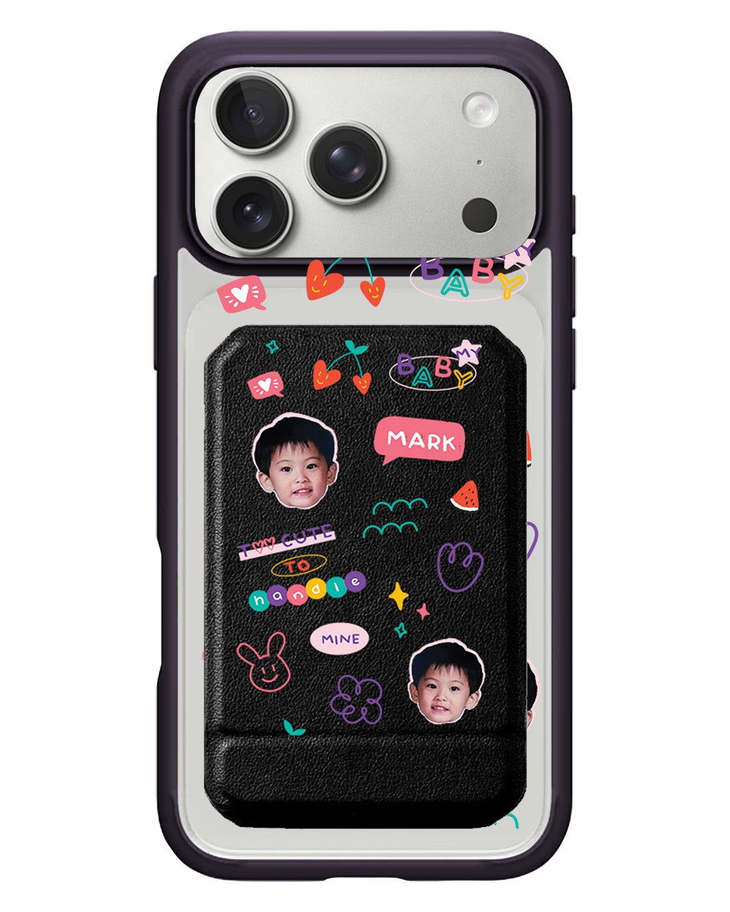 iPhone Magnetic Multifold Wallet - Face Grid