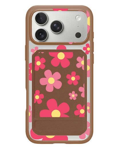 iPhone Magnetic Multifold Wallet - Daisy Blush