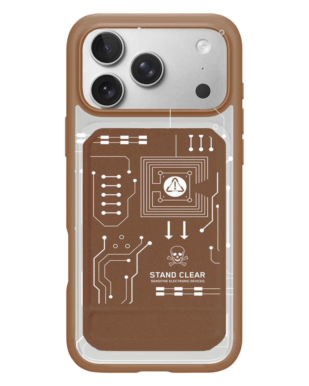 iPhone Magnetic Multifold Wallet - Circuit White