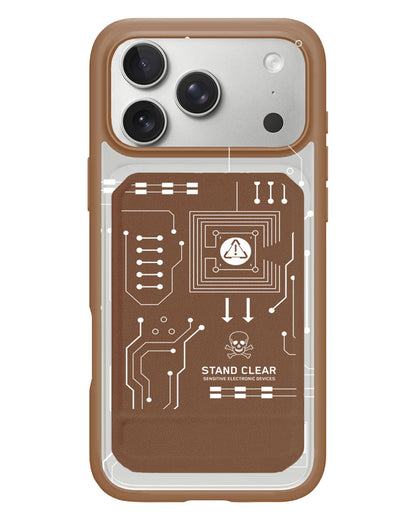 iPhone Magnetic Multifold Wallet - Circuit White