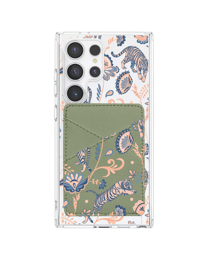 Android Phone Wallet Case - Tiger & Floral 5.0