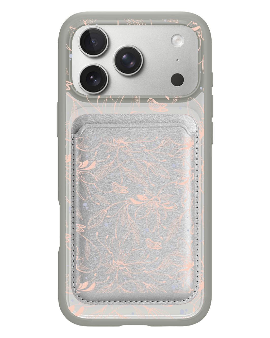 iPhone Magnetic Wallet Case - Sketchy Flower & Butterfly 1.0