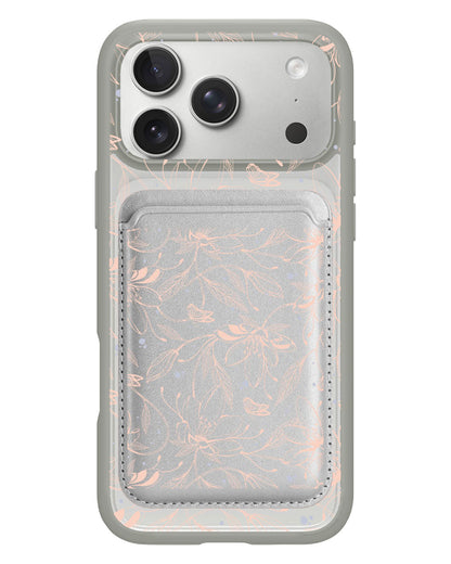 iPhone Magnetic Wallet Case - Sketchy Flower & Butterfly 1.0