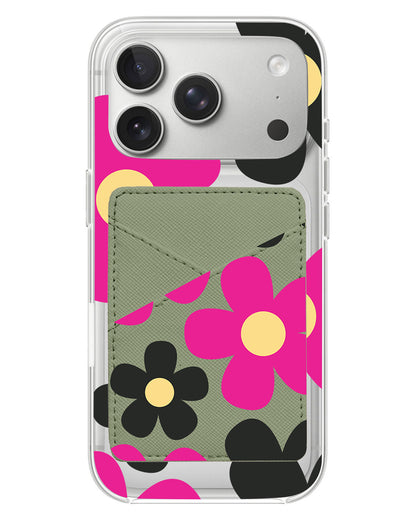 iPhone Phone Wallet Case - Daisy Hot Pink