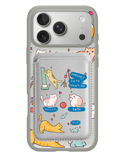 iPhone Magnetic Wallet Case - Playful Cat 2.0