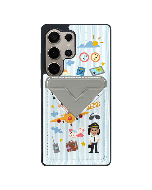 Android Avant Wallet Case - Face Grid Dream Pilot