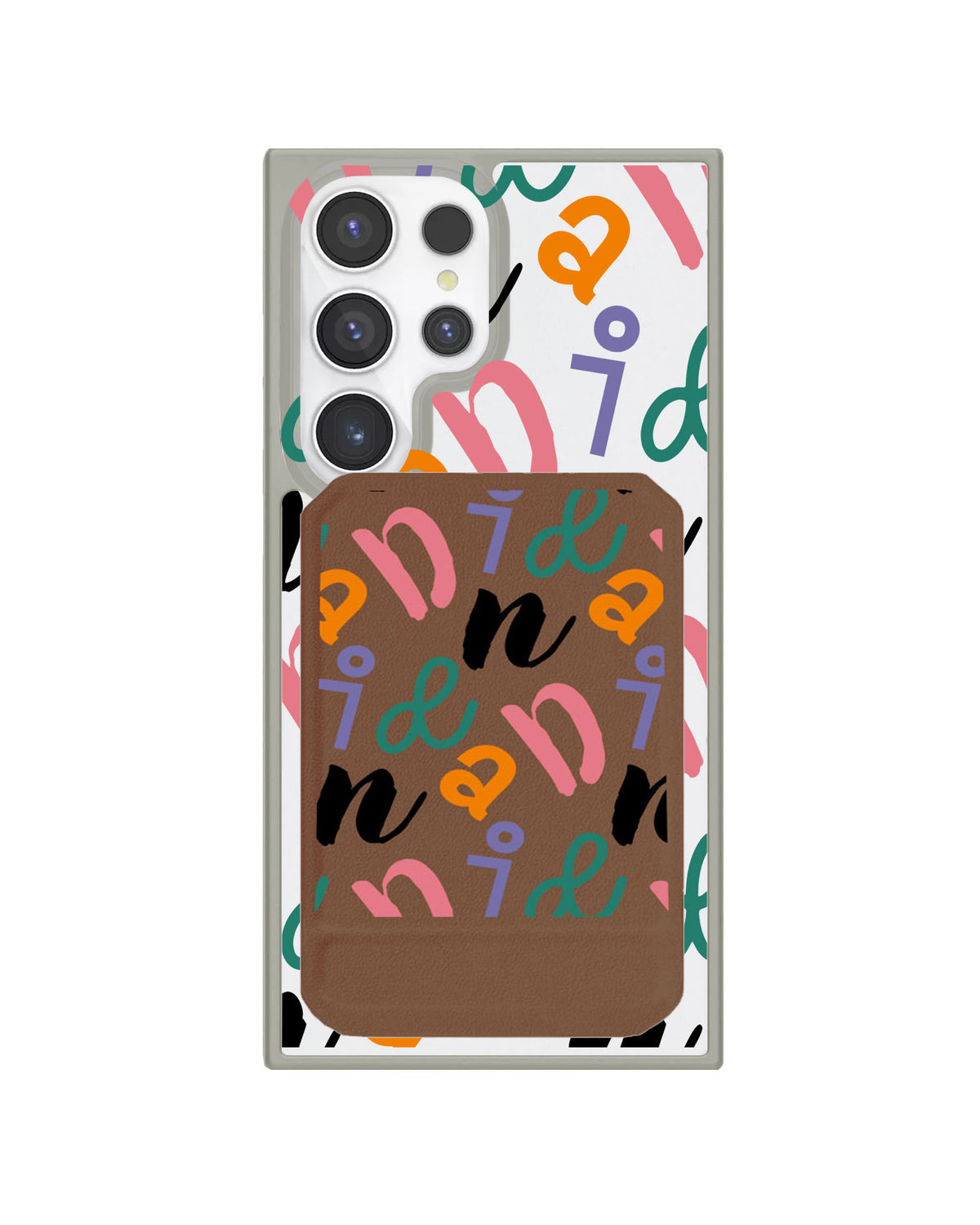 Android Magnetic Multifold Wallet - Playful Monogram 3.0
