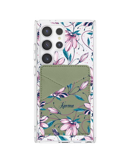 Android Phone Wallet Case - Pink Tulip