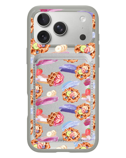 iPhone Magnetic Wallet Case - Waffles