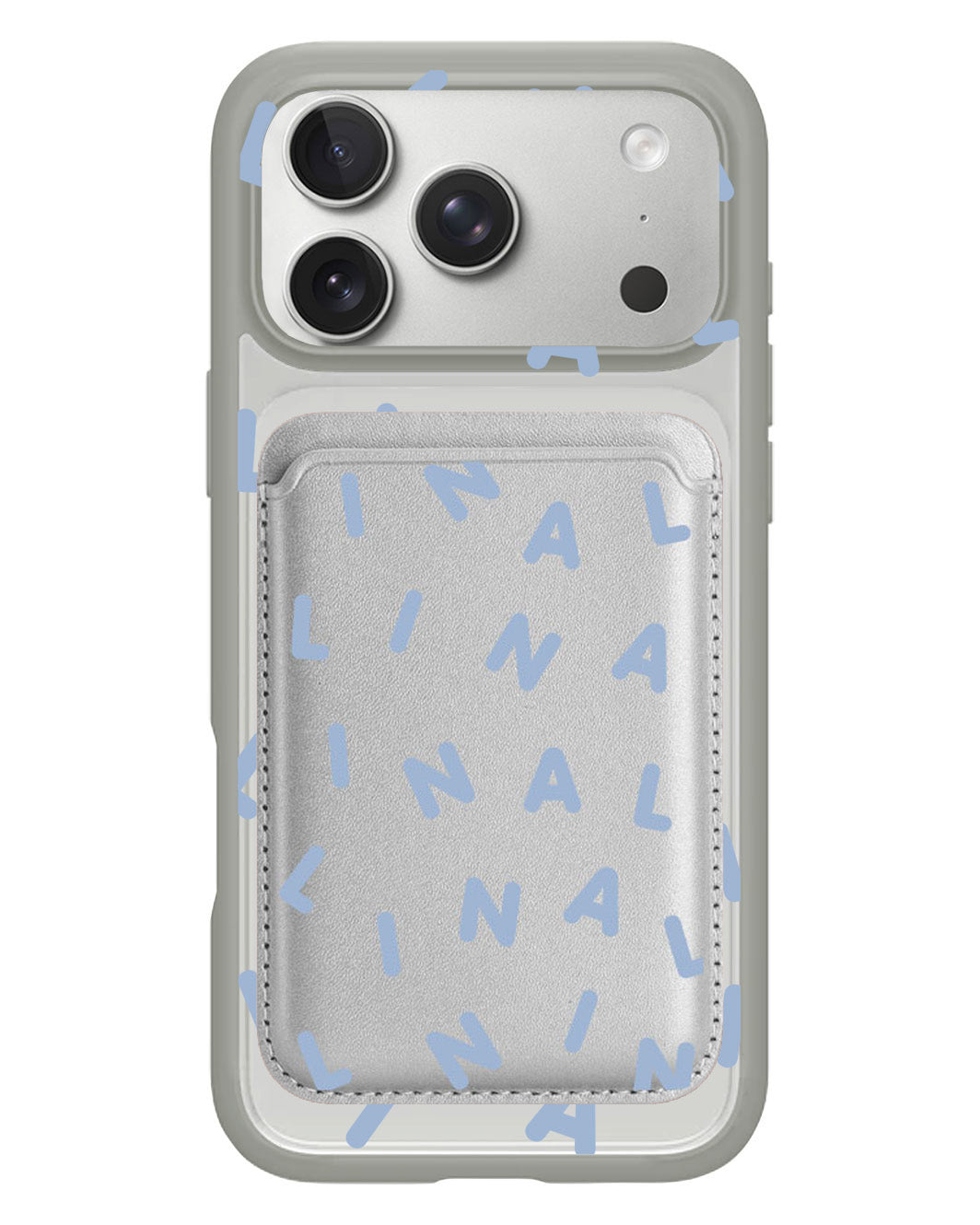 iPhone Magnetic Wallet Case - Monogram 2.0 Blue