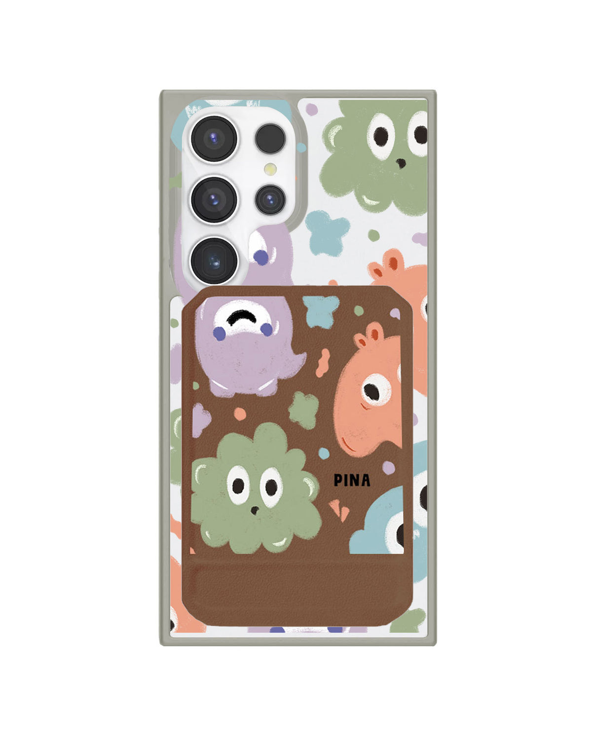 Android Magnetic Multifold Wallet - Cute Monster 2.0