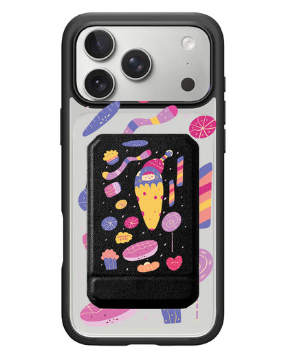 iPhone Magnetic Multifold Wallet - Dessert Doodle