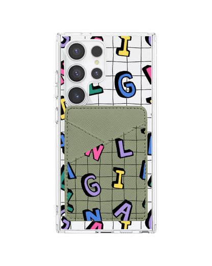 Android Phone Wallet Case - Playful Monogram 2.0