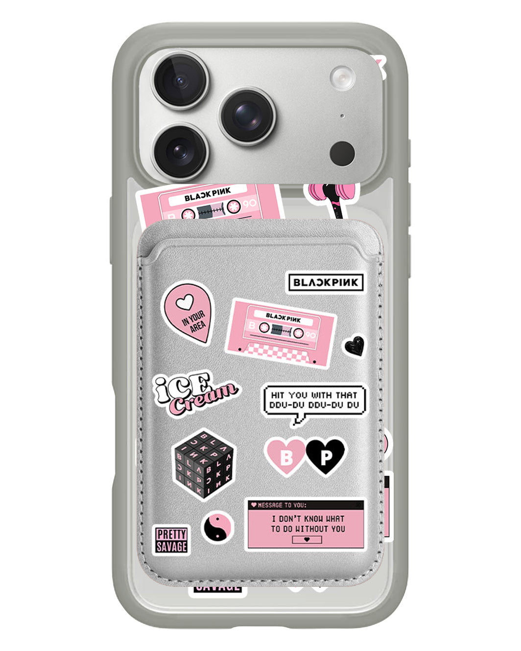 iPhone Magnetic Wallet Case - Blackpink Sticker Pack