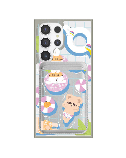 Android Magnetic Wallet Case - Pool Party Pink
