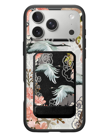 iPhone Magnetic Multifold Wallet - Oil Painting Birds