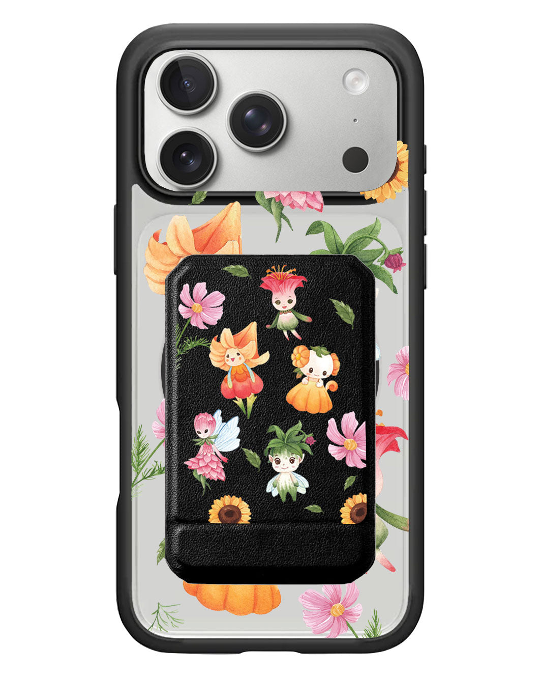 iPhone Magnetic Multifold Wallet - Magical Garden