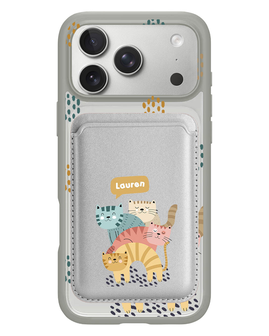 iPhone Magnetic Wallet Case - Rainbow Meow 2.0