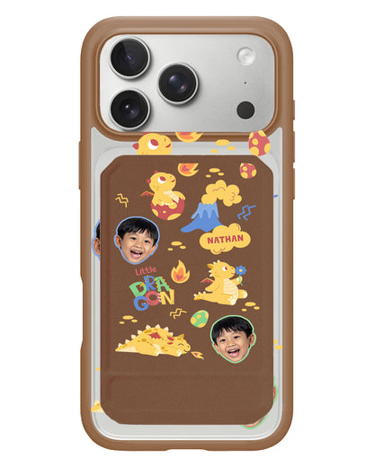 iPhone Magnetic Multifold Wallet - Face Grid Little Dragon