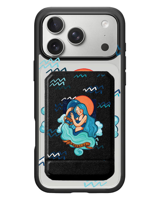 iPhone Magnetic Multifold Wallet - Aquarius