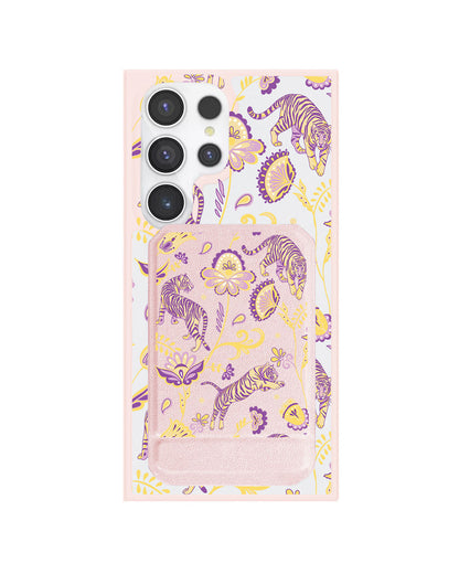 Android Magnetic Multifold Wallet - Tiger & Floral 4.0