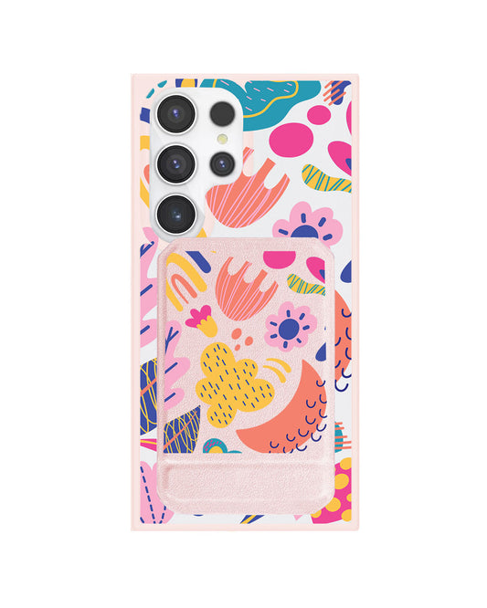 Android Magnetic Multifold Wallet - Florals