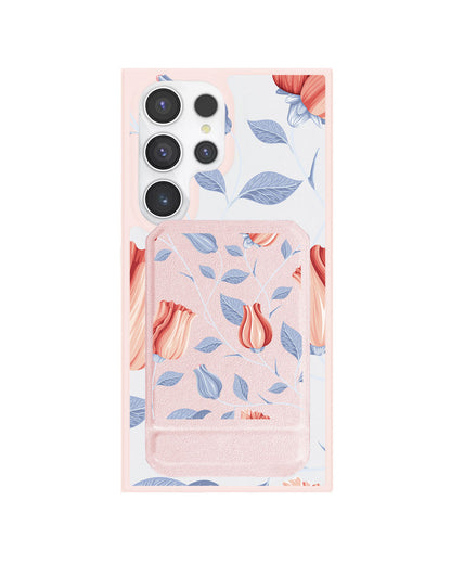 Android Magnetic Multifold Wallet - Tulips