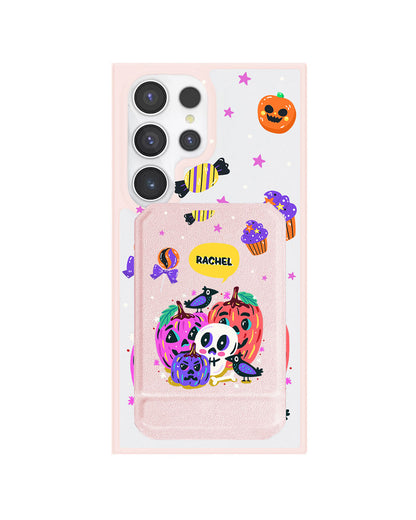 Android Magnetic Multifold Wallet - Pumpkins Monster