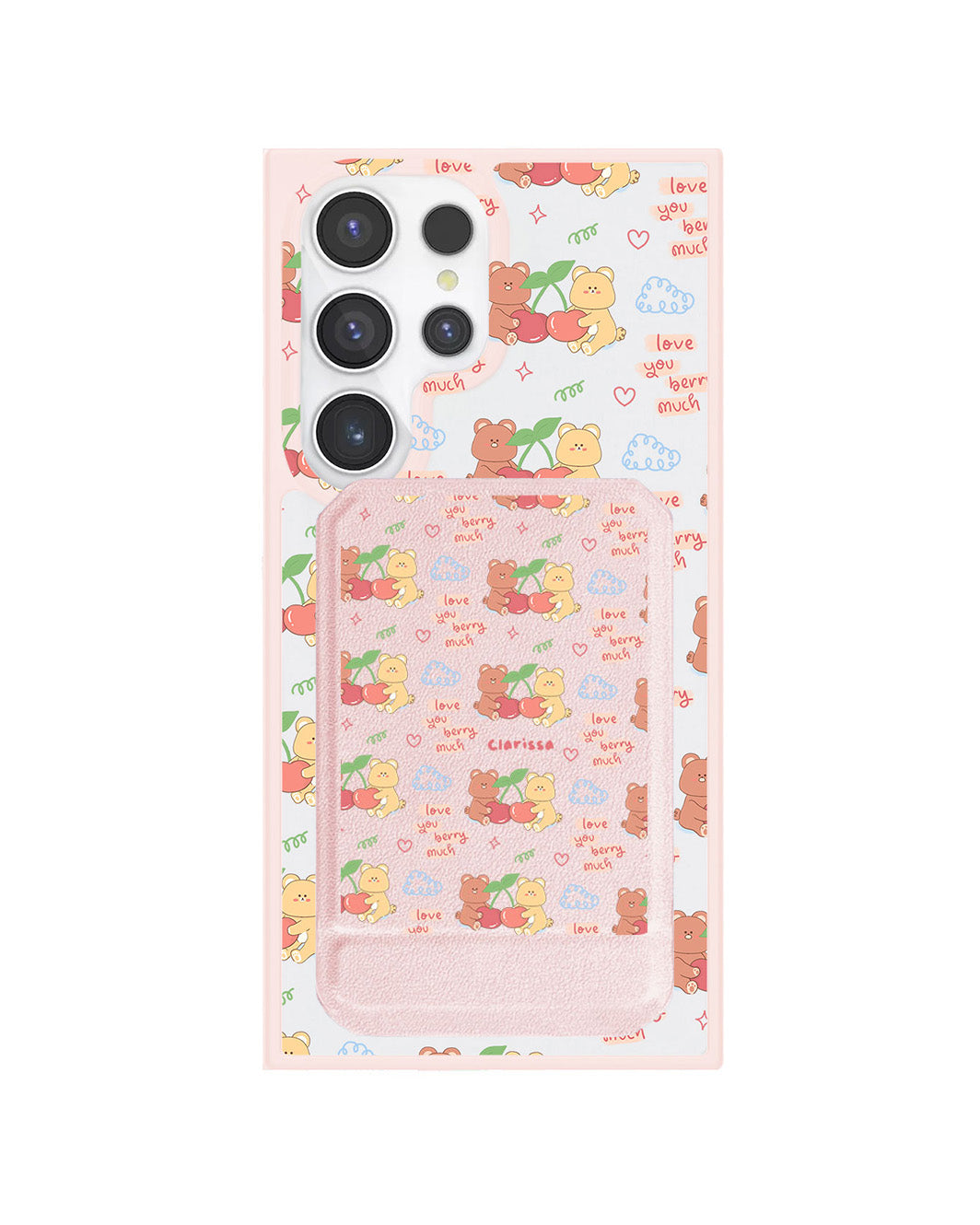 Android Magnetic Multifold Wallet - Cherry Bear