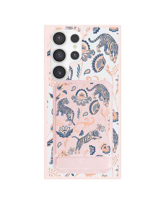 Android Magnetic Multifold Wallet - Tiger & Floral 5.0