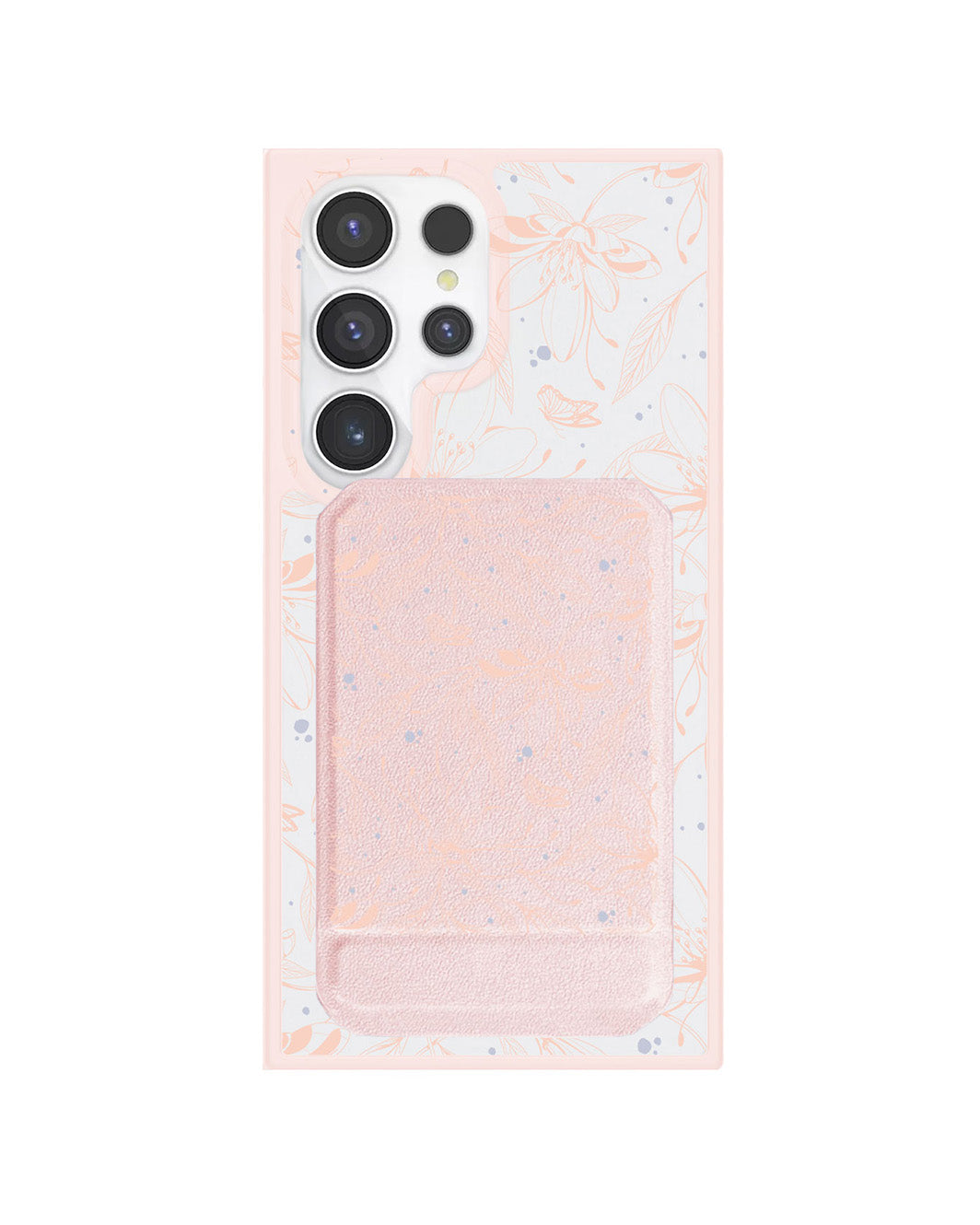 Android Magnetic Multifold Wallet - Sketchy Flower & Butterfly 1.0